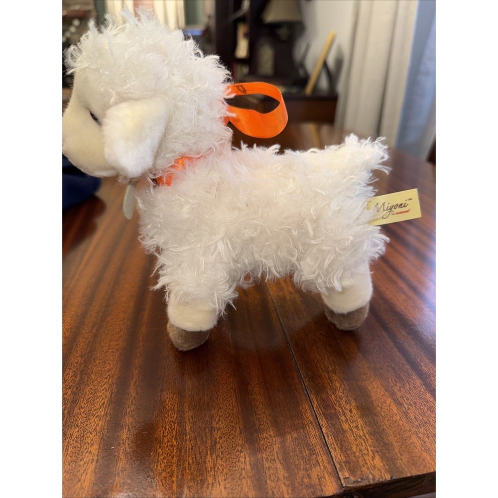 Aurora World - Miyoni - Lovely Lamb Plush Toy 7" Baby Sheep New With Tag And Bow - Picture 2 of 5